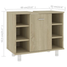Load image into Gallery viewer, vidaXL Bathroom Cabinet Sonoma Oak 23.6"x12.6"x21.1" Chipboard