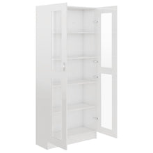 Load image into Gallery viewer, vidaXL Vitrine Cabinet High Gloss White 32.5"x12"x73" Chipboard