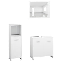 Load image into Gallery viewer, vidaXL 3 Piece Bathroom Furniture Set White Chipboard