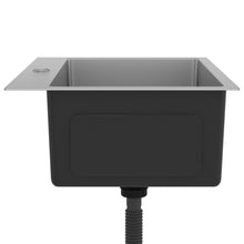 Load image into Gallery viewer, vidaXL Käsintehty keittiön tiskiallas hanan aukolla ruostumaton teräs