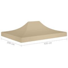Load image into Gallery viewer, vidaXL Juhlateltan katto 4,5x3 m beige 270 g/m²
