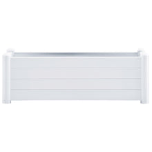 Load image into Gallery viewer, vidaXL Korotettu kukkalaatikko PP valkoinen 100x43x35 cm