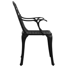 Load image into Gallery viewer, vidaXL Garden Chairs 2 pcs Cast Aluminum Black