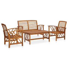 Load image into Gallery viewer, vidaXL 4 Piece Garden Lounge Set Solid Acacia Wood