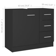Load image into Gallery viewer, vidaXL Sink Cabinet Gray 24.8"x11.8"x21.3" Chipboard