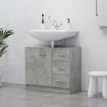 Load image into Gallery viewer, vidaXL Sink Cabinet Concrete Gray 24.8"x11.8"x21.3" Chipboard