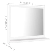 Load image into Gallery viewer, vidaXL Bathroom Mirror White 15.7"x4.1"x14.6" Chipboard