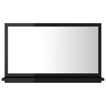 Load image into Gallery viewer, vidaXL Kylpyhuonepeili korkeakiilto musta 60x10,5x37 cm lastulevy