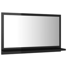 Load image into Gallery viewer, vidaXL Kylpyhuonepeili korkeakiilto musta 60x10,5x37 cm lastulevy