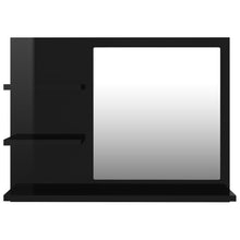 Load image into Gallery viewer, vidaXL Kylpyhuonepeili korkeakiilto musta 60x10,5x45 cm lastulevy