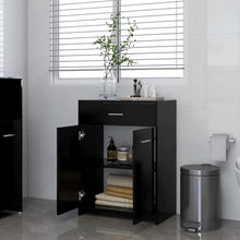 Load image into Gallery viewer, vidaXL Bathroom Cabinet Black 23.6"x13"x31.5" Chipboard