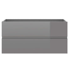 Load image into Gallery viewer, vidaXL 2 Piece Bathroom Furniture Set High Gloss Gray Chipboard