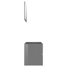 Load image into Gallery viewer, vidaXL 2 Piece Bathroom Furniture Set High Gloss Gray Chipboard
