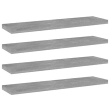 Load image into Gallery viewer, vidaXL Bookshelf Boards 4 pcs Concrete Gray 15.7"x3.9"x0.6" Chipboard