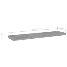 Load image into Gallery viewer, vidaXL Bookshelf Boards 4 pcs Concrete Gray 15.7"x3.9"x0.6" Chipboard