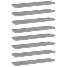Load image into Gallery viewer, vidaXL Bookshelf Boards 8 pcs Concrete Gray 15.7"x3.9"x0.6" Chipboard