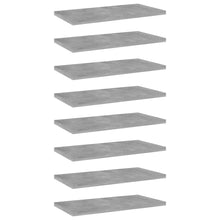 Load image into Gallery viewer, vidaXL Bookshelf Boards 8 pcs Concrete Gray 15.7"x7.9"x0.6" Chipboard