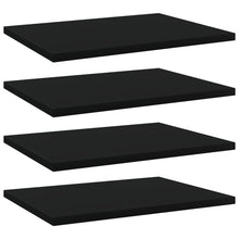 Load image into Gallery viewer, vidaXL Bookshelf Boards 4 pcs Black 15.7"x11.8"x0.6" Chipboard