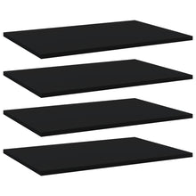 Load image into Gallery viewer, vidaXL Bookshelf Boards 4 pcs Black 23.6"x15.7"x0.6" Chipboard
