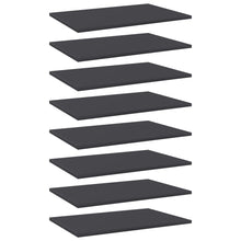 Load image into Gallery viewer, vidaXL Bookshelf Boards 8 pcs Gray 23.6"x15.7"x0.6" Chipboard