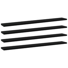 Load image into Gallery viewer, vidaXL Bookshelf Boards 4 pcs Black 31.5"x3.9"x0.6" Chipboard