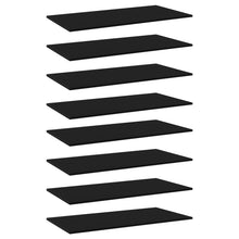 Load image into Gallery viewer, vidaXL Bookshelf Boards 8 pcs Black 31.5"x11.8"x0.6" Chipboard