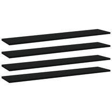 Load image into Gallery viewer, vidaXL Bookshelf Boards 4 pcs Black 39.4"x7.9"x0.6" Chipboard