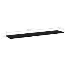 Load image into Gallery viewer, vidaXL Bookshelf Boards 4 pcs Black 39.4"x7.9"x0.6" Chipboard